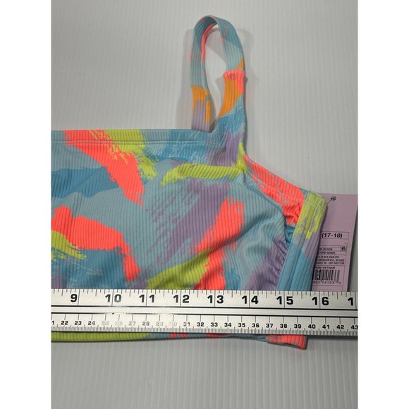 Wild Fable - Women's Ribbed Square Neck Bralette Bikini Top - Light Blue - 1X - Picture 6 of 13